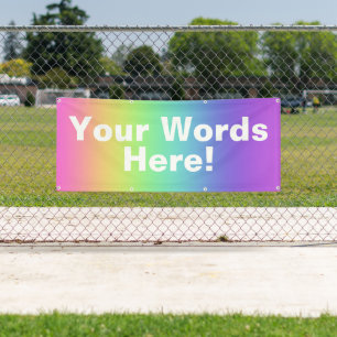 Your Words Here! Customised Rainbow Banner