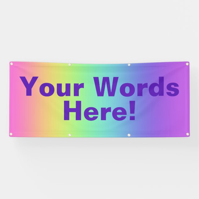 Your Words Here! Customised Rainbow Banner (Horizontal)