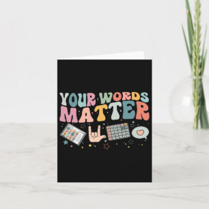Your Words Problem Speech Therapy Language Patholo Card