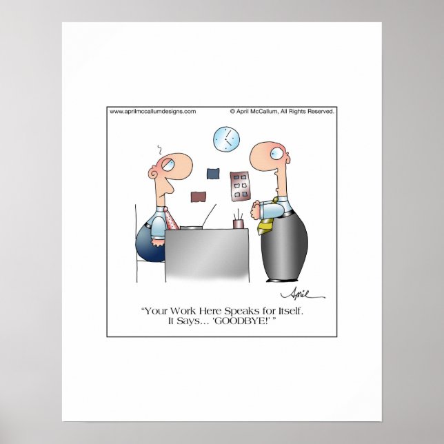 YOUR WORK Poster by April McCallum (Front)