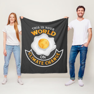 Your World On Climate Change Environment Protest Fleece Blanket