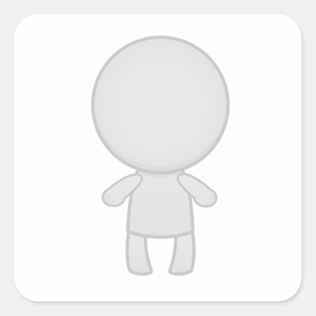 Your zombie on a sticker! square sticker (Front)