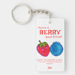 You're a Berry Good Friend Sweet Valentines Photo Key Ring