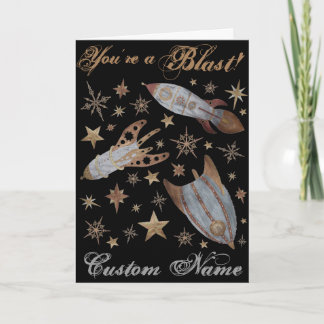 You're a Blast - Custom Steampunk Holiday Card