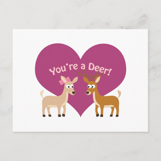 You're a deer! postcard (Front)