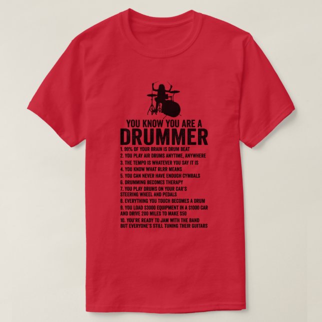 Youre A Drummer If Funny Drum Lover Gift Drummer 2 T-Shirt (Design Front)