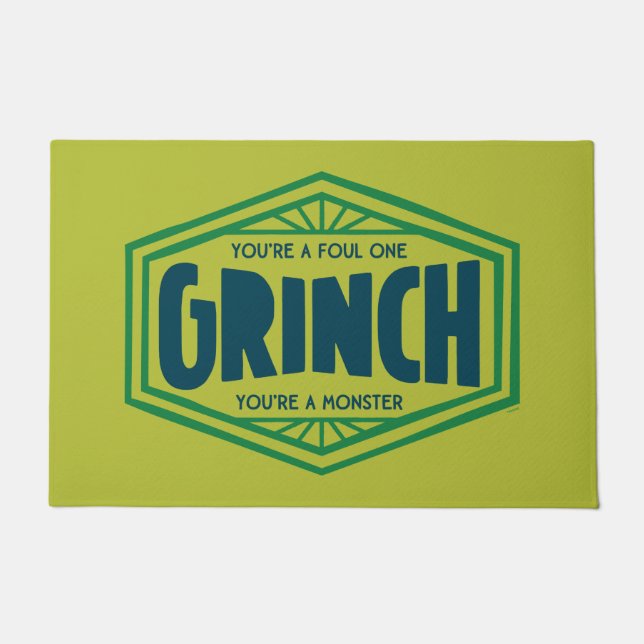 You're a Foul One Grinch Doormat (Front)