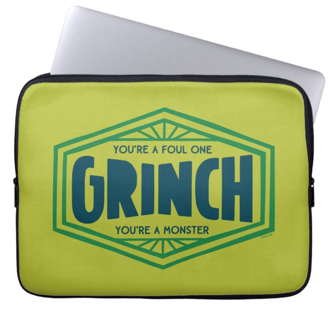 You're a Foul One Grinch Laptop Sleeve (Front)