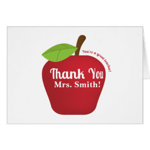 You're a great teacher! Teacher appreciation apple