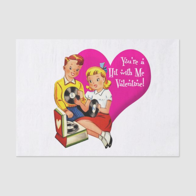 You're a Hit With Me, Valentine! Tissue Paper (Front)