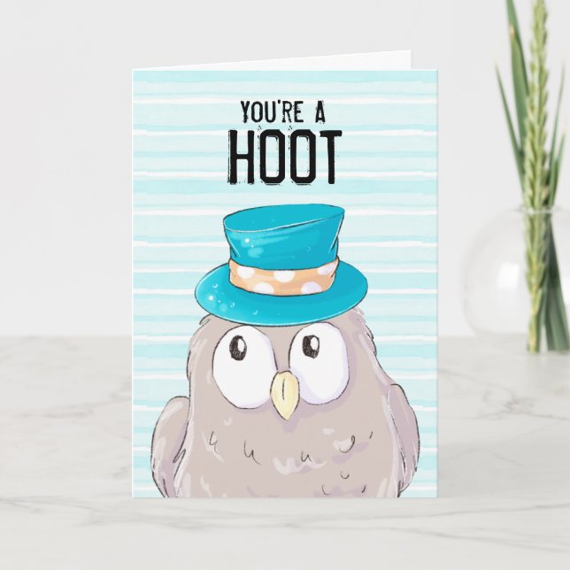 You're a Hoot Owl Personalised Valentine's Day Card (Front)