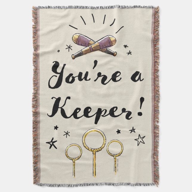 You're A Keeper Throw Blanket (Front Vertical)