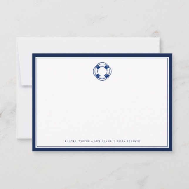 You're a Lifesaver | Nautical Themed NoteCard (Front)