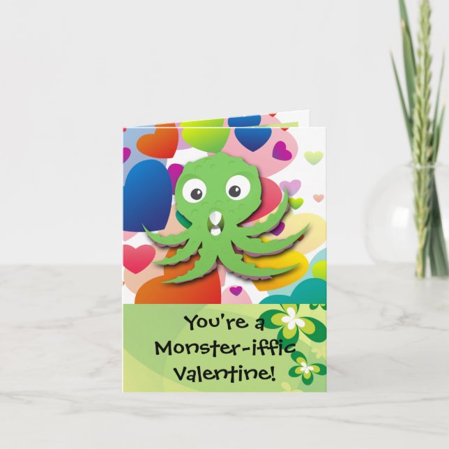You're a Monster-iffic Valentine Holiday Card (Front)