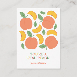 You're a Peach Class Valentine Card