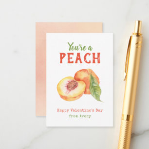 You're a Peach Kids School Valentine's Day Cards
