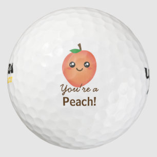 You're a Peach Sweet Kawaii Cute Funny Foodie Golf Balls