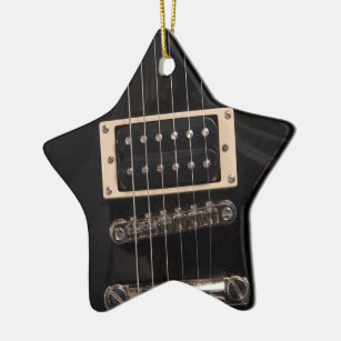 You're a Rock Star Black Electric Guitar Strings Ceramic Tree Decoration