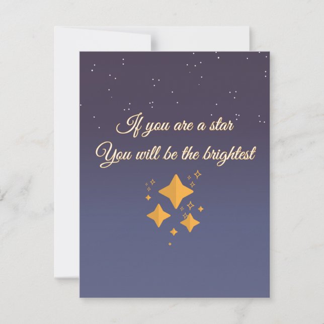 You're A Shine Bright Star  Card (Front)