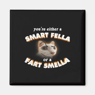 Youre A Smart Fella Or A Fart Smella Meme Cat Magnet