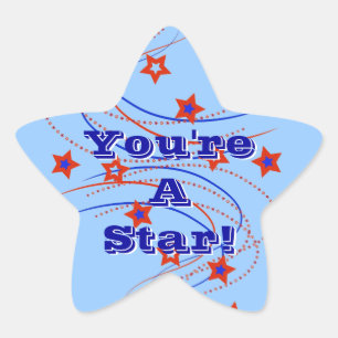 You're A Star! Fireworks & Stars Sticker Stars