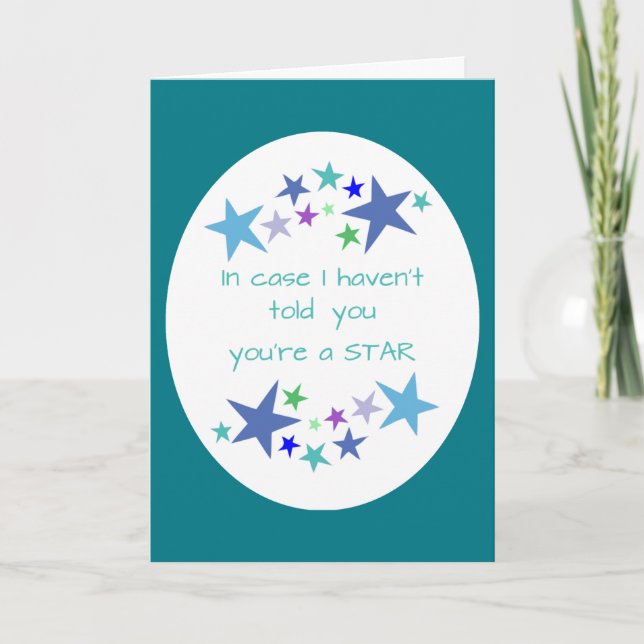 You're a Star, Fun Birthday Appreciation Card (Front)