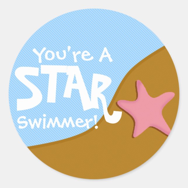 You're A Star Swimmer! Sticker (Front)