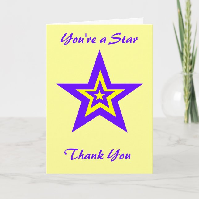 You're a Star, Thank You Card (Front)