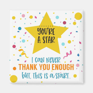 you're a star volunteer staff gift magnet