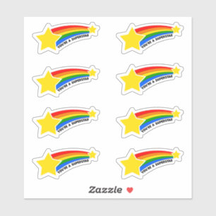 You're a Superstar Sticker Sheet Stars and Rainbow