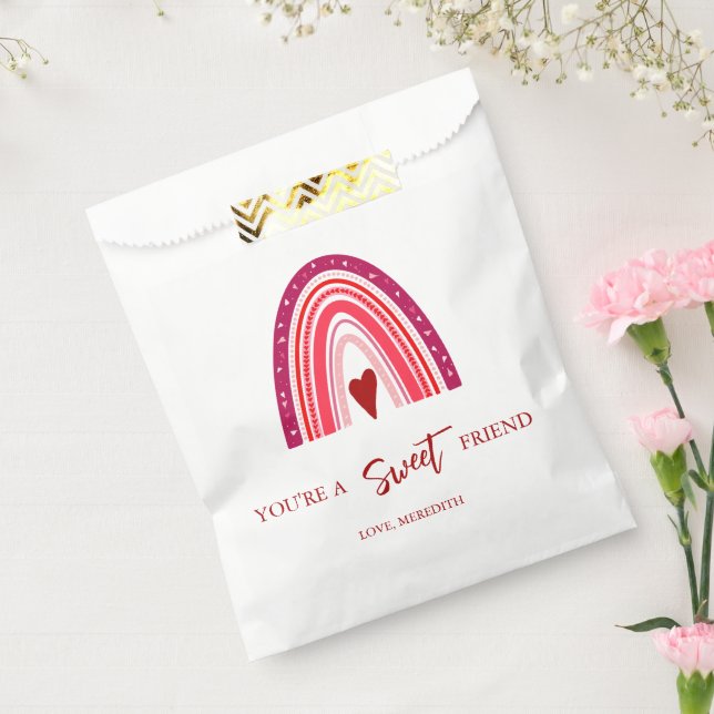 You're a Sweet Friend Valentine Boho Rainbow Favour Bags (Sealed)