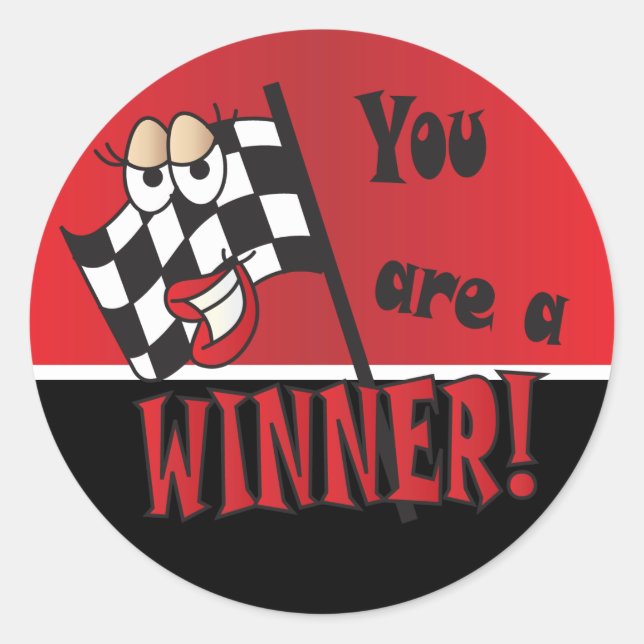 You're A Winner Classic Round Sticker (Front)
