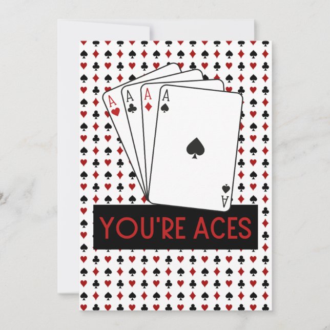 YOU'RE ACES Las Vegas Style Thank You Card (Front)