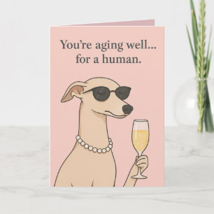 You're Aging Well... For a Human Funny Dog  Card