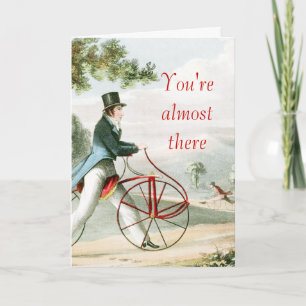 You're Almost There Pedestrian Hobbyhorse Bicycle Card