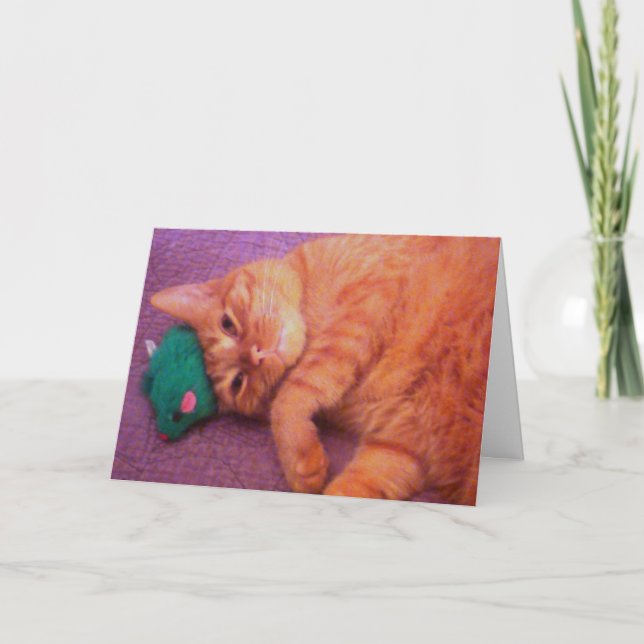 "You're Always On My Mind" Cat Greeting Card (Front)