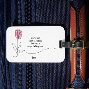 "You're an Angel in Disguise" personalised name  Luggage Tag