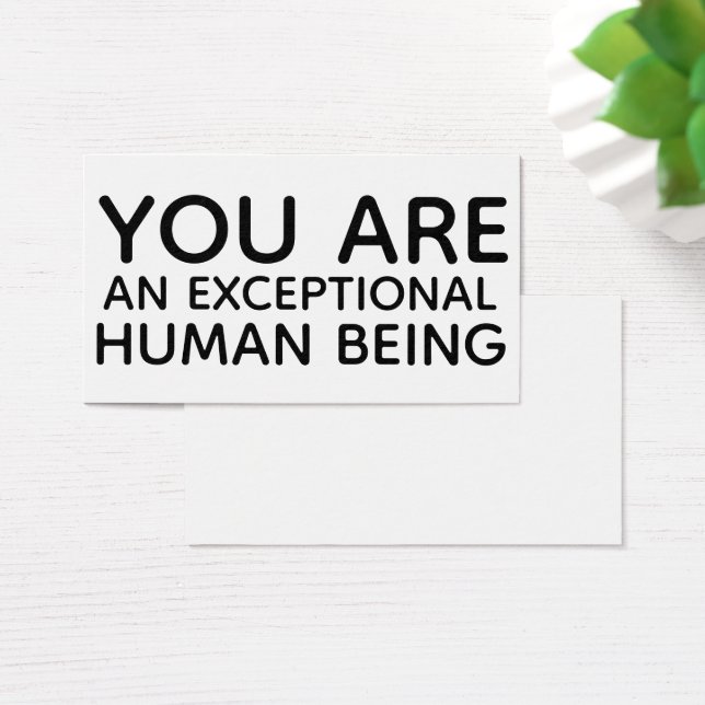 You're An Exceptional Human Being Gift Tag Insert (Desk)