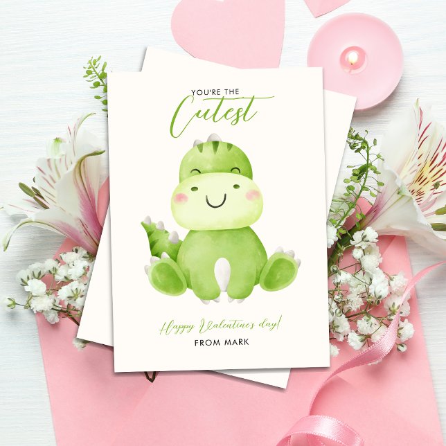 You're are the Cutest Dinosaur Valentine's day Holiday Card (Creator Uploaded)