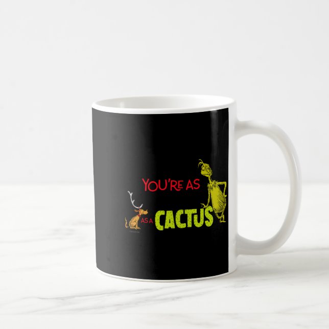 Youre As Cuddly As A Cactus Quote  Coffee Mug (Right)