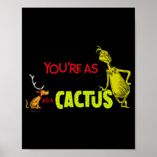 Youre As Cuddly As A Cactus Quote Poster