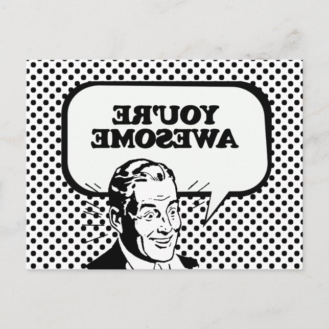 YOU'RE AWESOME POSTCARD (Front)