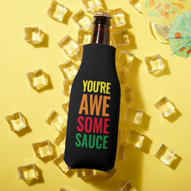 You're Awesomesauce! World Compliment Day Bottle Cooler (In Situ Summer)