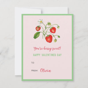 You're berry Sweet Happy Valentines day Mini Note  Card