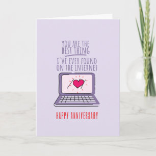 You're Best Thing On Internet Happy Anniversary Holiday Card