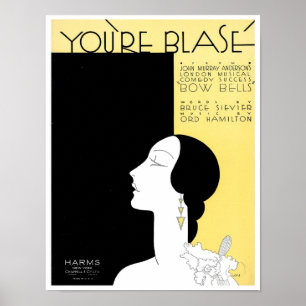 You're Blase Vintage Songbook Cover Poster