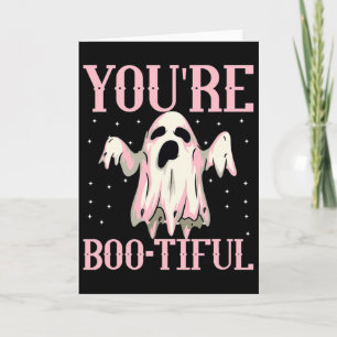 You're Boo-tiful Cute Halloween Boo Ghost Funny Co Card