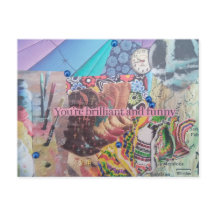 You're Brilliant and Funny Collage Postcard