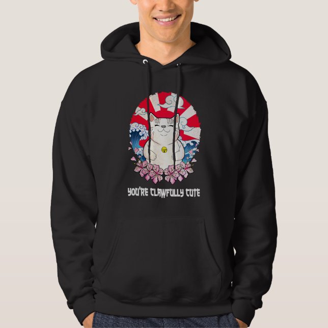 Youre Clawfully Cute Cat  Couples Kitten    1 Hoodie (Front)