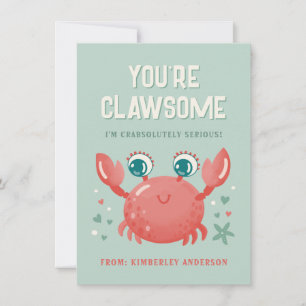 You're Clawsome Valentine's Day Card